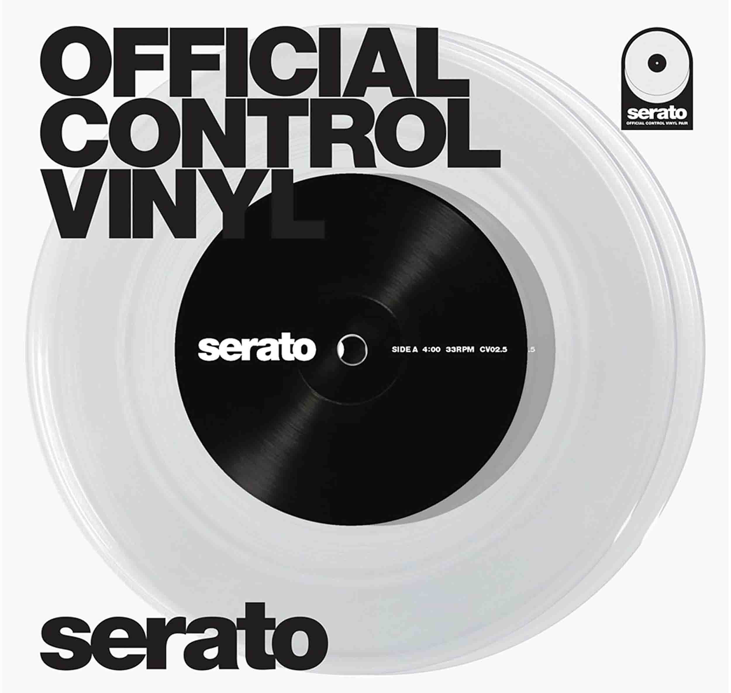 B-Stock: Serato SCV-PS-CLE-7, 7-inch Control Vinyl Clear Pair - Hollywood DJ