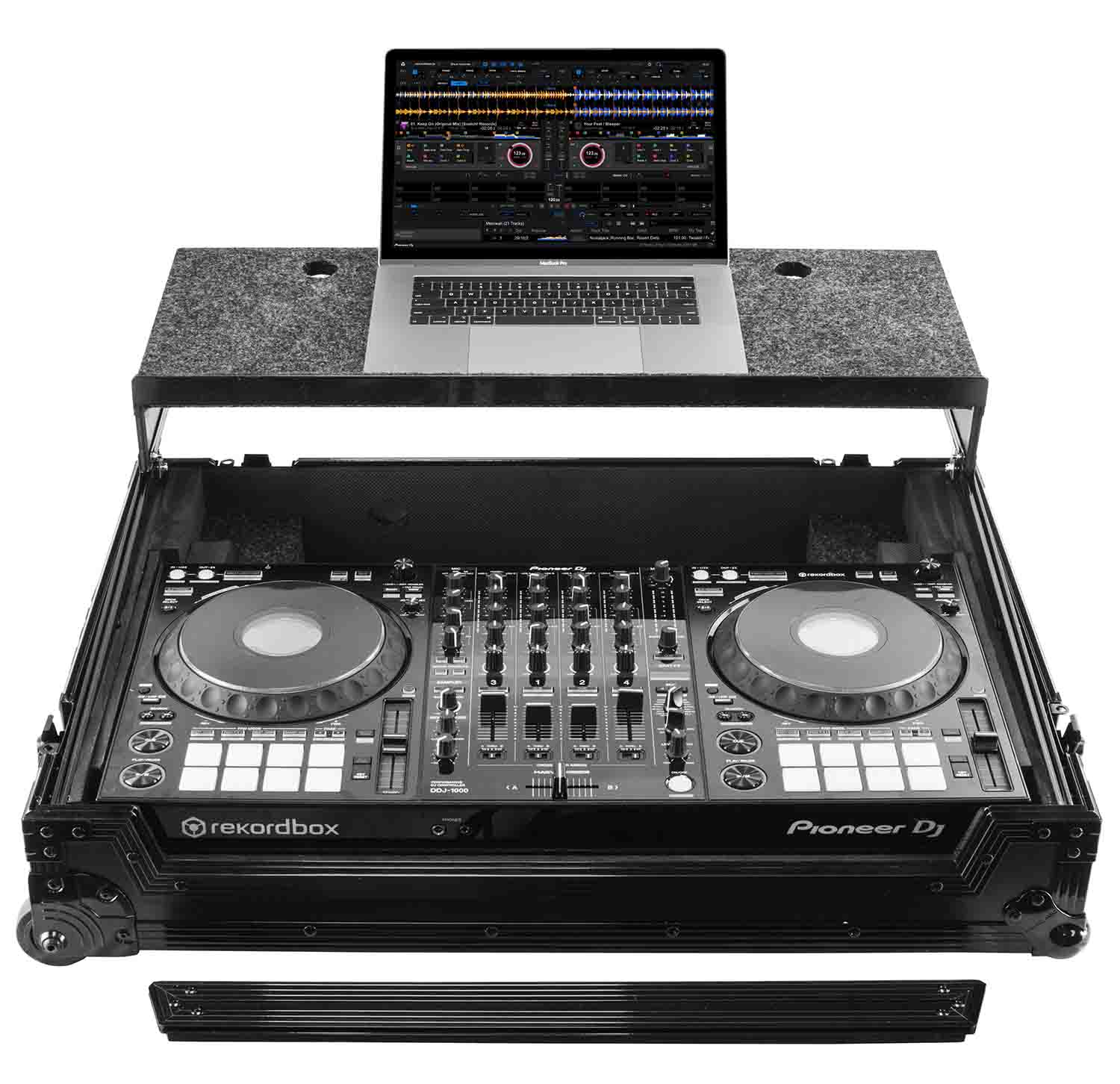 Open Box: Odyssey FZGSDDJ1000WBL Glide Style DJ Case for Pioneer DDJ-1000 / DDJ-1000SRT DJ Controller - Black - Hollywood DJ