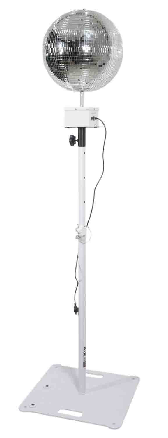 ProX X-MOTOS-WH Motos Universal Mirror Ball Oscillating 1RPM Motor Mounts up to 30" - White Finish - Hollywood DJ