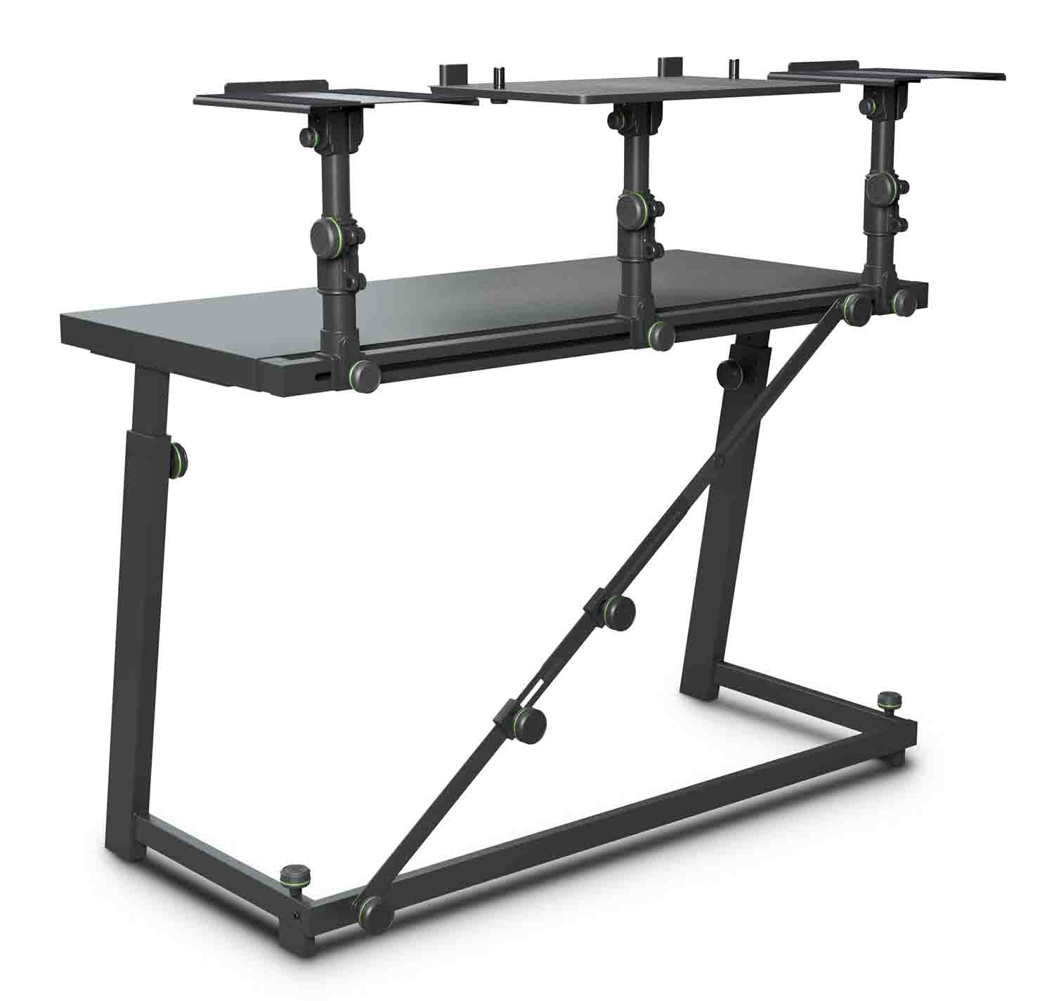 Gravity FDJT 01 Stand table pour studio ou DJ avec support pour enceintes  et ordinateur portable
