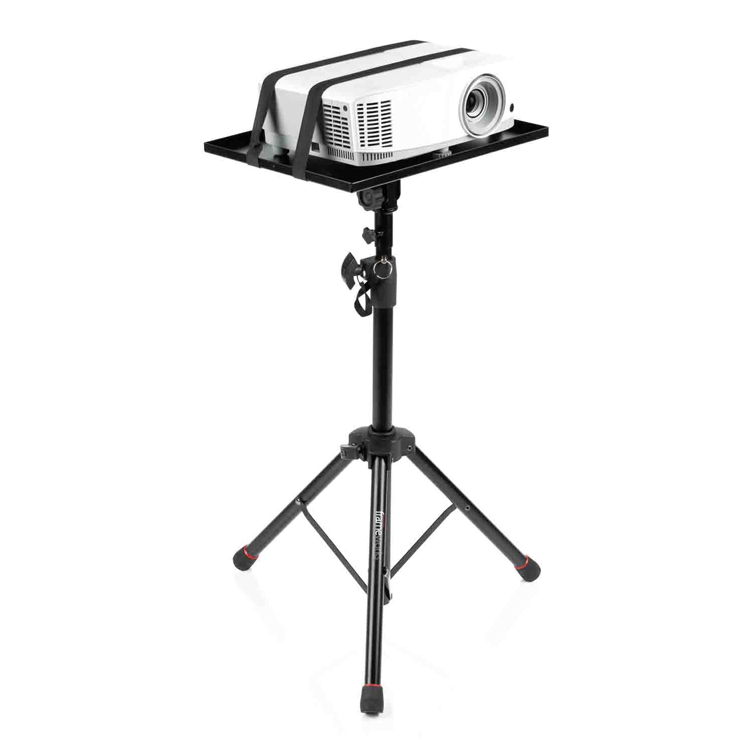 Gator Frameworks GFWLAPTOP1500 Laptop Stand - Projector Tripod Stand with Height and Tilt Adjustment - Hollywood DJ