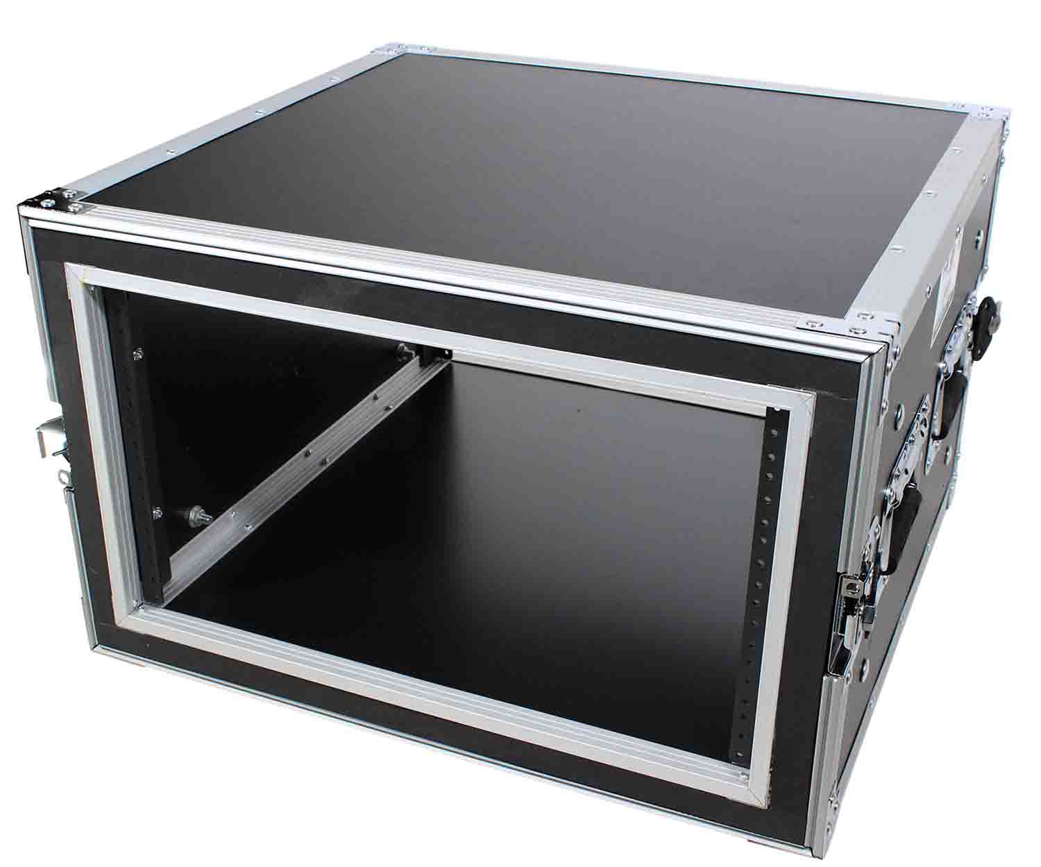 ProX T-6RSP 6 Space 6U Shockproof Amp Rack ATA Flight Case with Recessed Handles - 20 Inch Depth - Hollywood DJ