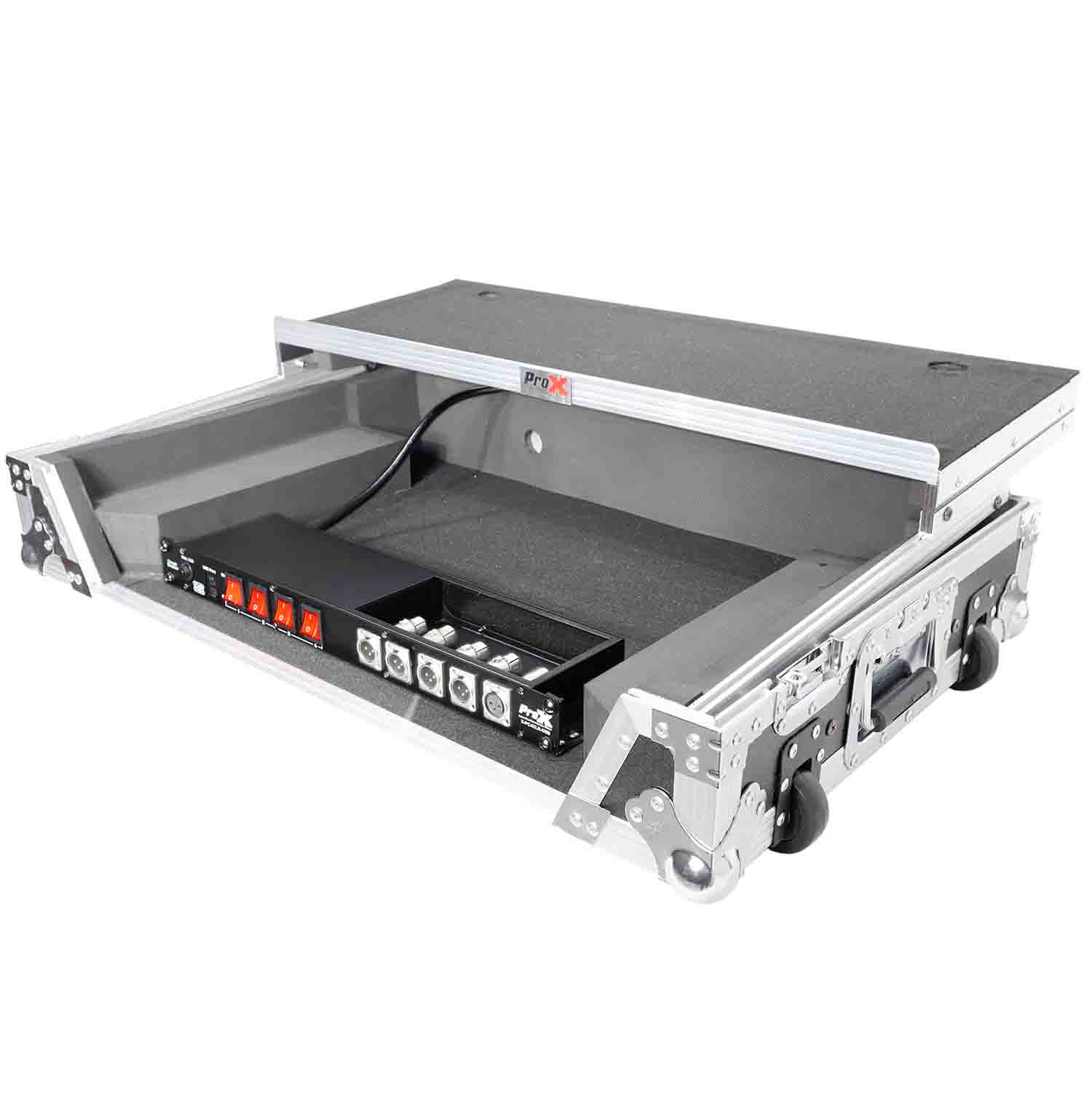 ProX X-PC4XLR-USB 1U 15 Amp Circuit 4CH Switch Panel W-2 USB and 5 Punched Space - Hollywood DJ