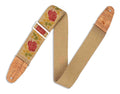 Levy's Leathers MH8P-009 2” Hemp ‘Vegan’ Guitar Strap with Printed Rosa Motif - Hollywood DJ