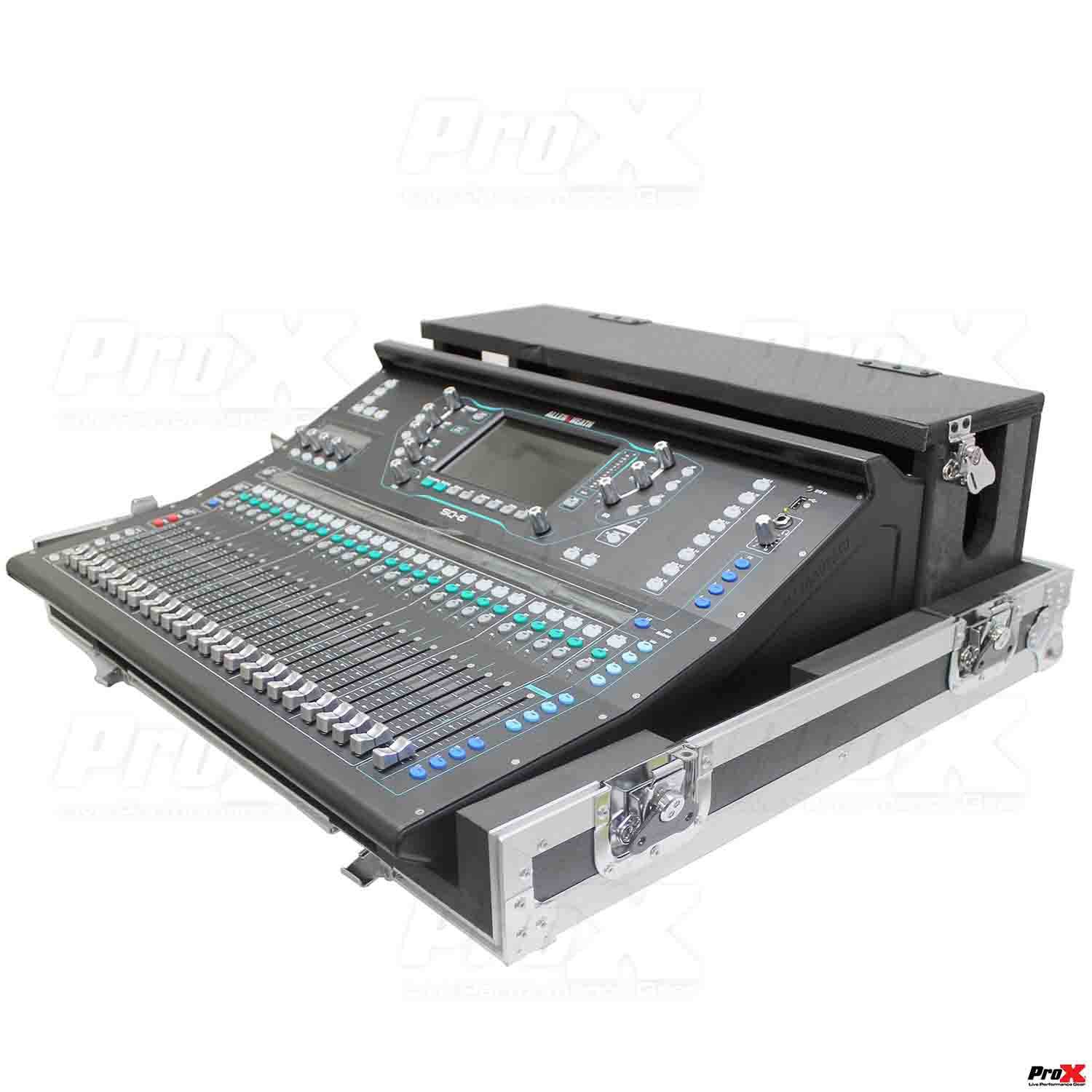 ProX XS-AHSQ6DHW DJ Flight Case For Allen and Heath SQ6 Console with Doghouse and Wheels - Hollywood DJ