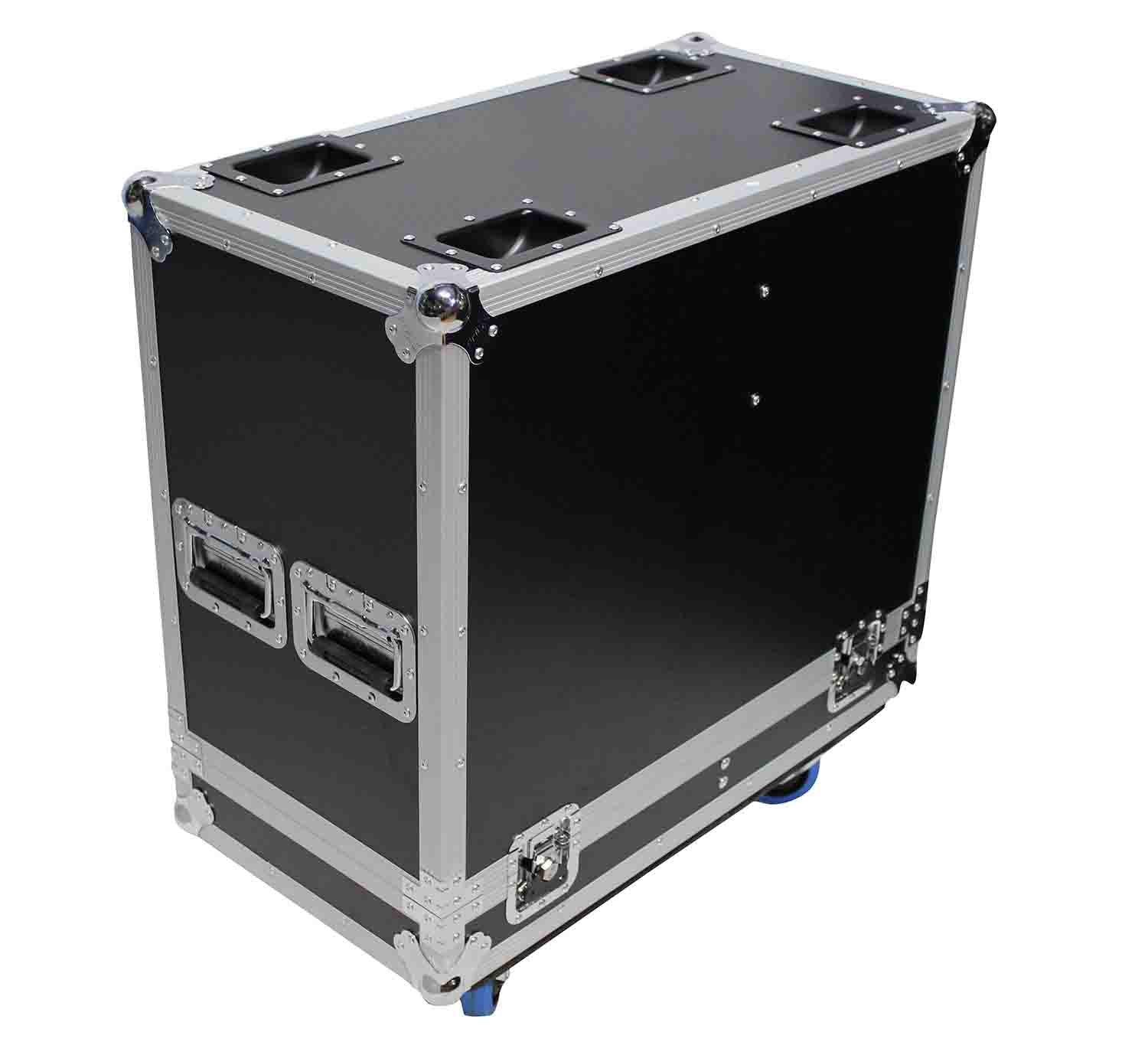 ProX X-RCF-TTL6A, Flight Case for 2x RCF TTL6-A Three-Way Line Array Module with 4-inch Wheels - Hollywood DJ