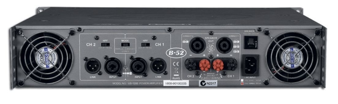 B-52 US-1200 Series Professional Power Amplifier - Hollywood DJ