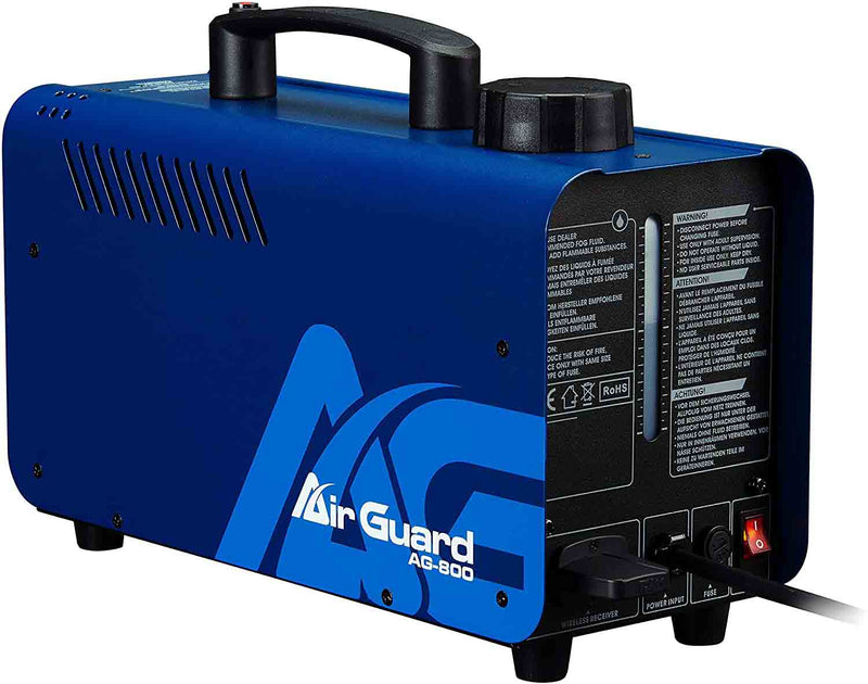 Air Guard AG-800, 800 Watt Efficient Sanitizing Machine with Built-In Timer and Wireless Remote - Hollywood DJ