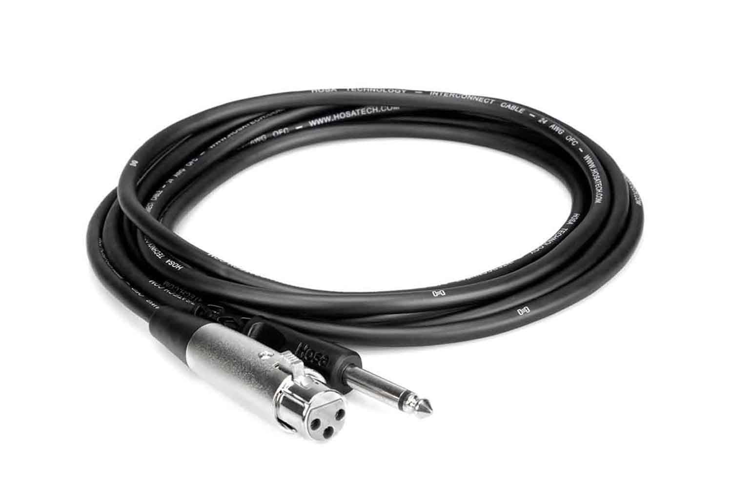 Hosa PXF-105 Unbalanced Interconnect Cable XLR3F to 1/4 in TS - 5 Feet - Hollywood DJ