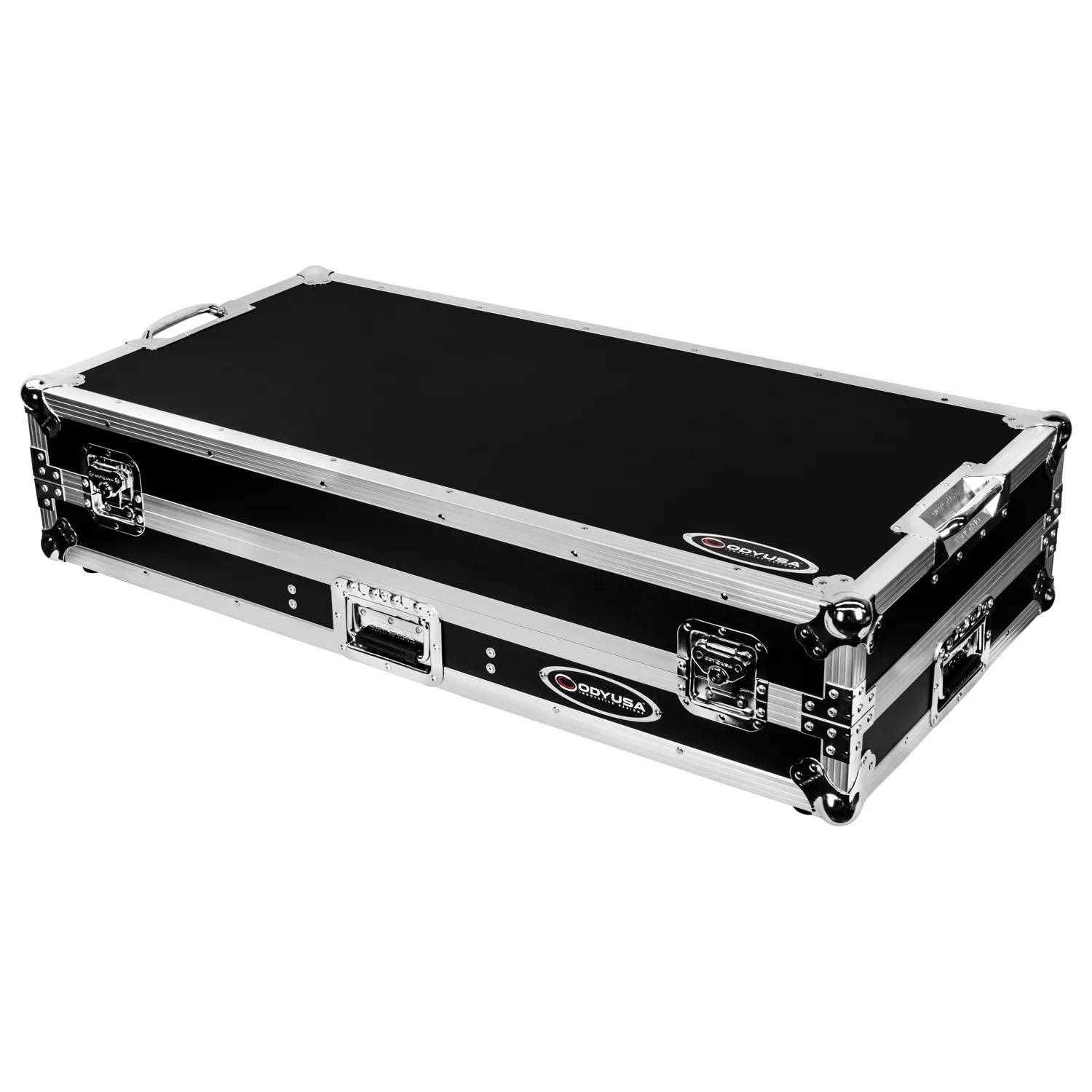 Odyssey FZGSRANE1272W Low Profile Rane Twelve and Rane Seventy-Two Coffin Flight Case With Glide Platform - Hollywood DJ