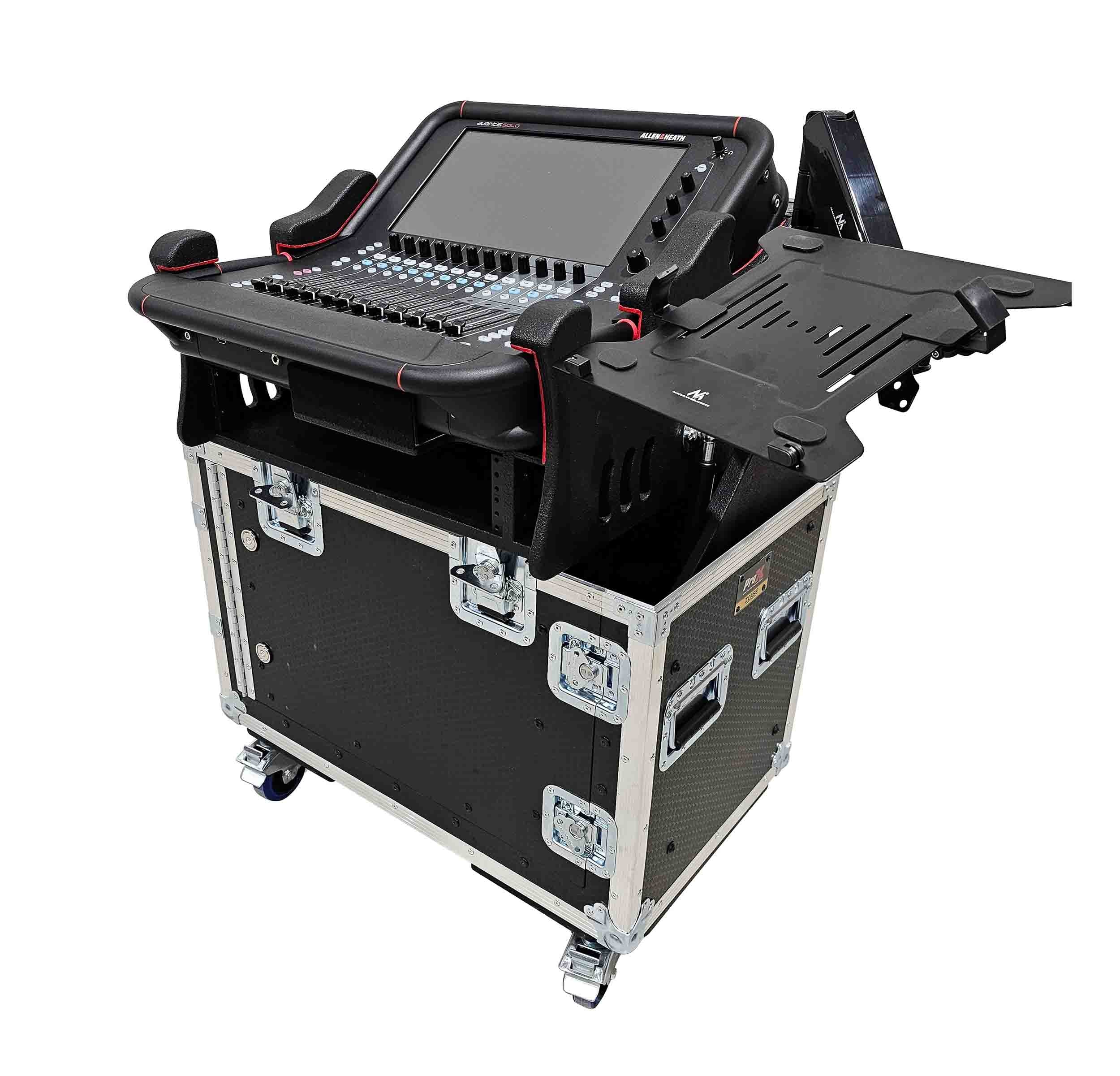 ProX XZF-AHAVANTIS SOLO 2U LMA, For Allen and Heath AVANTIS SOLO Flip-Ready Hydraulic Console Easy Retracting Lifting by ProX Cases