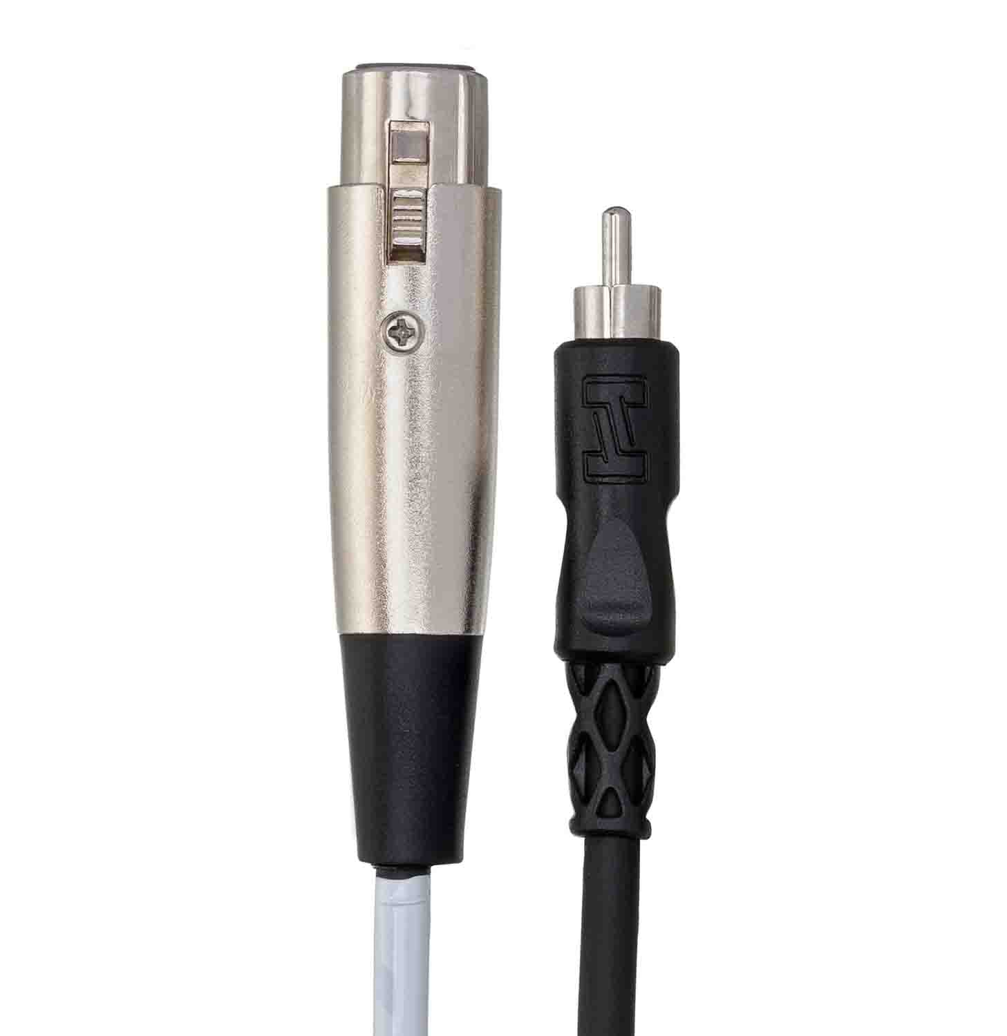 Hosa XRF-105, XLR3F to RCA Unbalanced Interconnect Cable - 5 Feet - Hollywood DJ