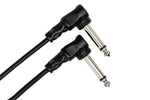 Hosa CFS-606 Molded Right-Angle Guitar Patch Cable, 6 inch (6 pack) - Hollywood DJ