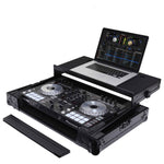 Odyssey FZGSADDJSR2BL Pioneer DDJ-SR / DDJ-SR2 Flight Case with Angle Glide Platform - Black - Hollywood DJ