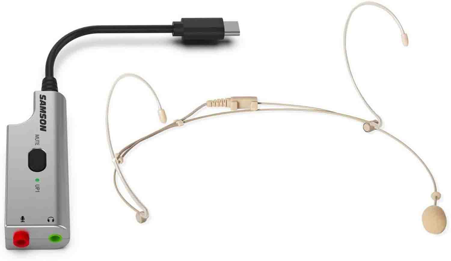 Samson SADEU1 Broadcast Headset Microphone with USB Adapter - Hollywood DJ