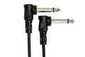 Hosa CFS-106 Molded Right-Angle Guitar Patch Cable - 6 inch - Hollywood DJ