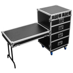 Odyssey FZWB6WDLX DJ Flight Case for Deluxe Six Drawer Workbox Tour with Casters and Side Table Odyssey