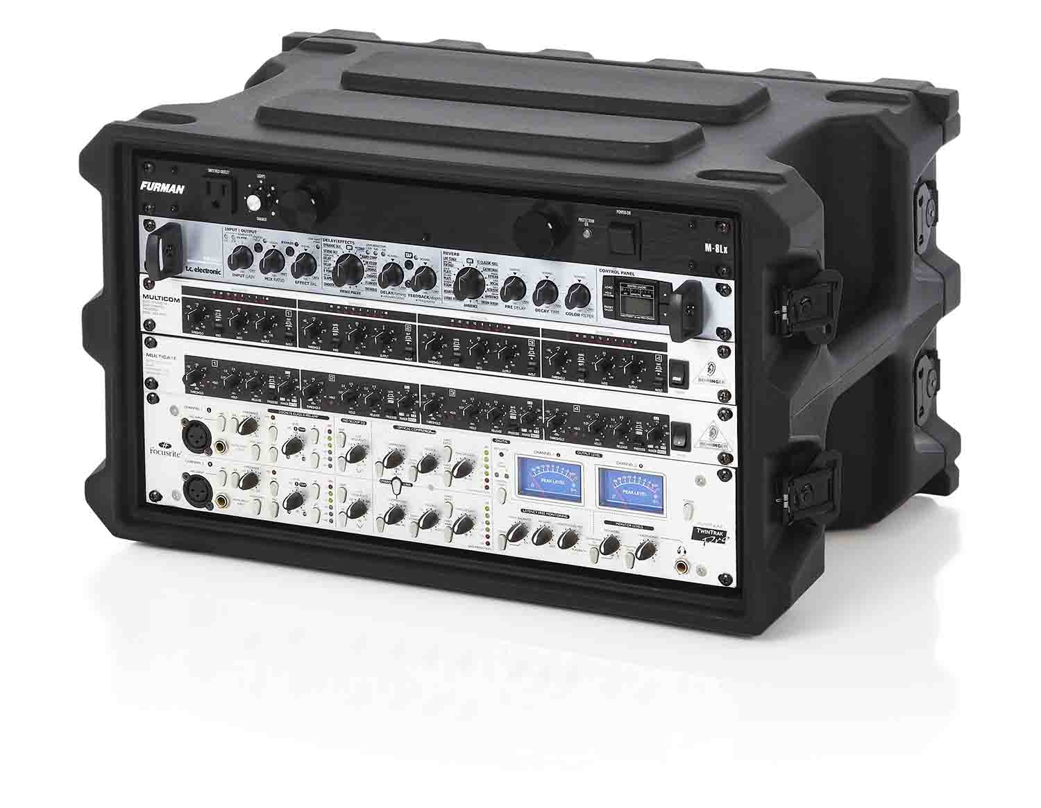 Gator Cases G-PRO-6U-13, 6U Deep Molded Audio Rack Case - 13 Inch - Hollywood DJ