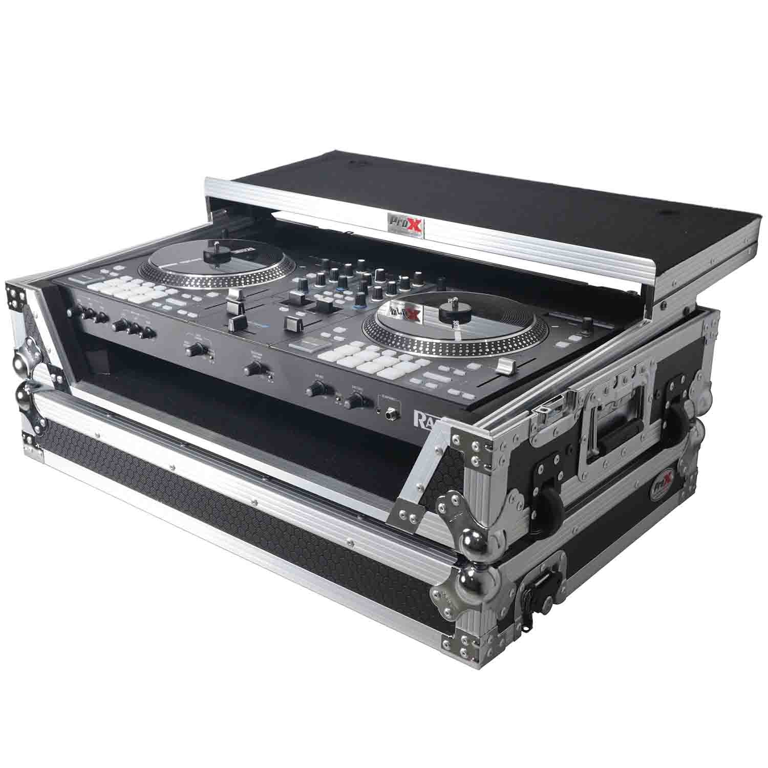 ProX XS-RANEONE WLT DJ Flight Case for RANE ONE DJ Controller with Sliding Laptop Shelf, 1U Rack, and Wheels - Hollywood DJ