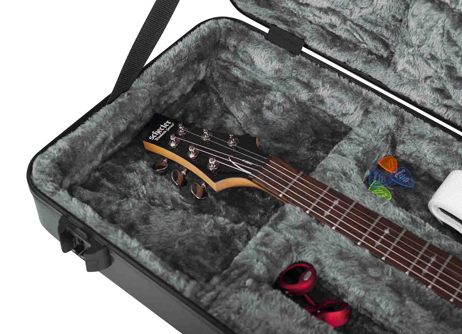 Gator Cases GTSA-GTRELEC-LED Guitar Case for Standard Electric Guitars - LED Edition - Hollywood DJ