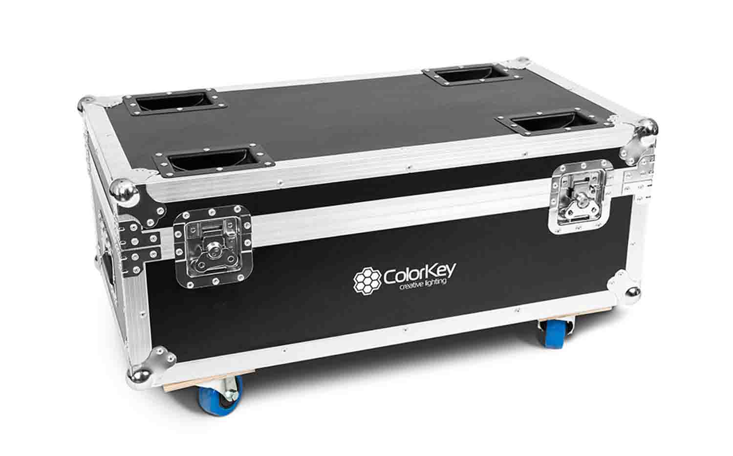 Colorkey CKU-9078, 8-PC Charging Road Case for Airpar Hex 4 - Hollywood DJ