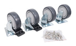 ProX X-CASTER4BLK100X80, Set of (4) Black Replacement 4-inch Industrial Grade Caster Wheels by ProX Cases