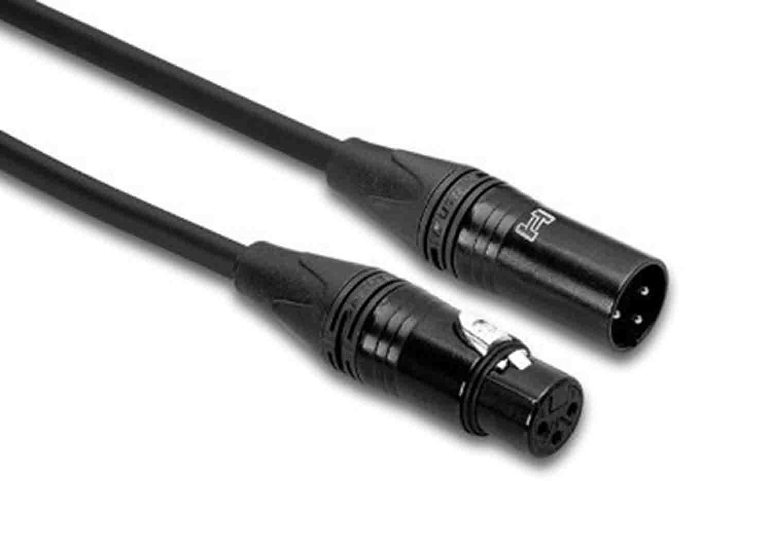 Hosa CMK-015AU, Neutrik XLR3F to XLR3M Edge Microphone Cable - 15 Feet - Hollywood DJ