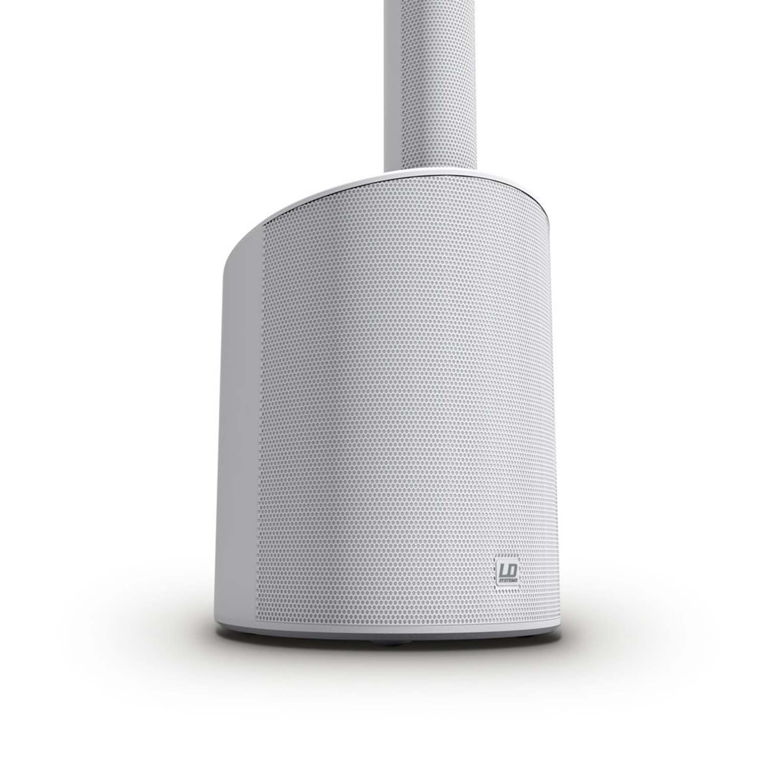LD System MAUI 5 GO W, Ultra Portable Battery Operated Column PA System - White - Hollywood DJ