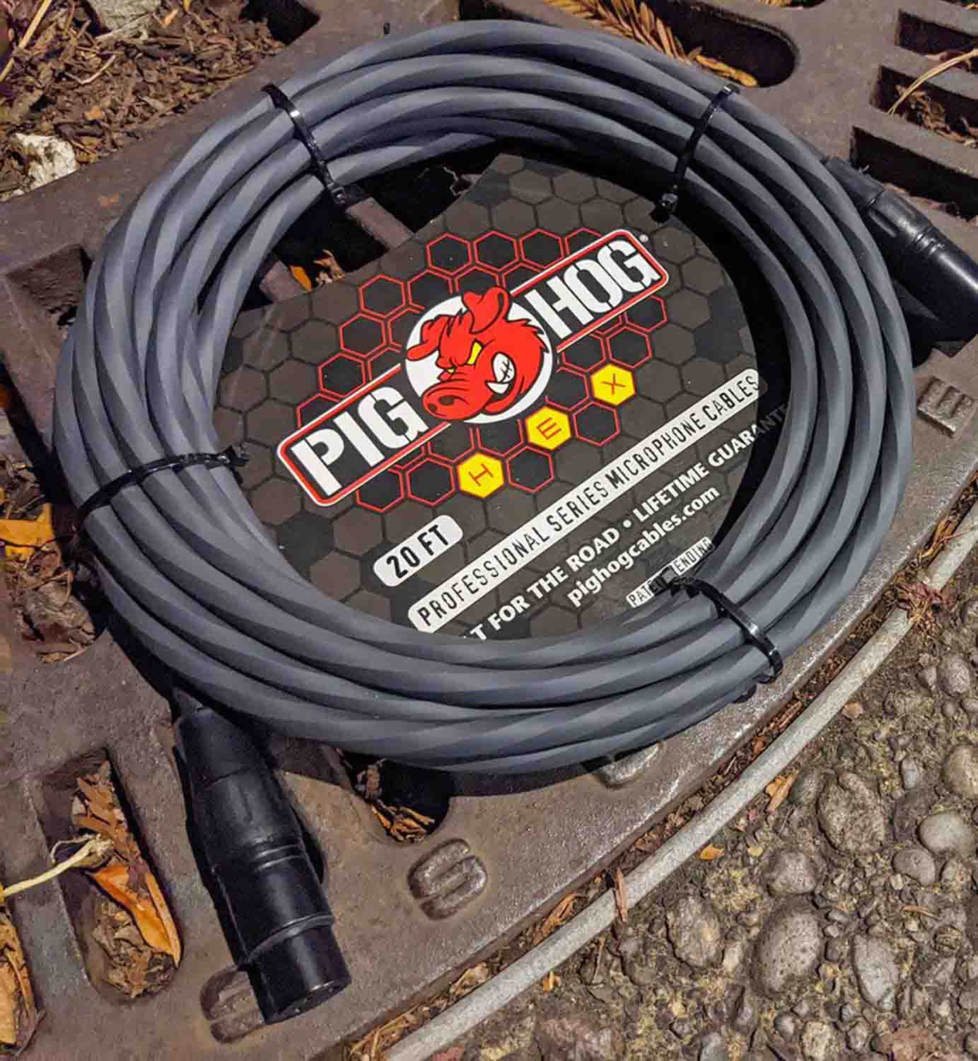 Pig Hog PHMH20GR, Hex Series Mic Cables (Grey, 20ft) - Hollywood DJ