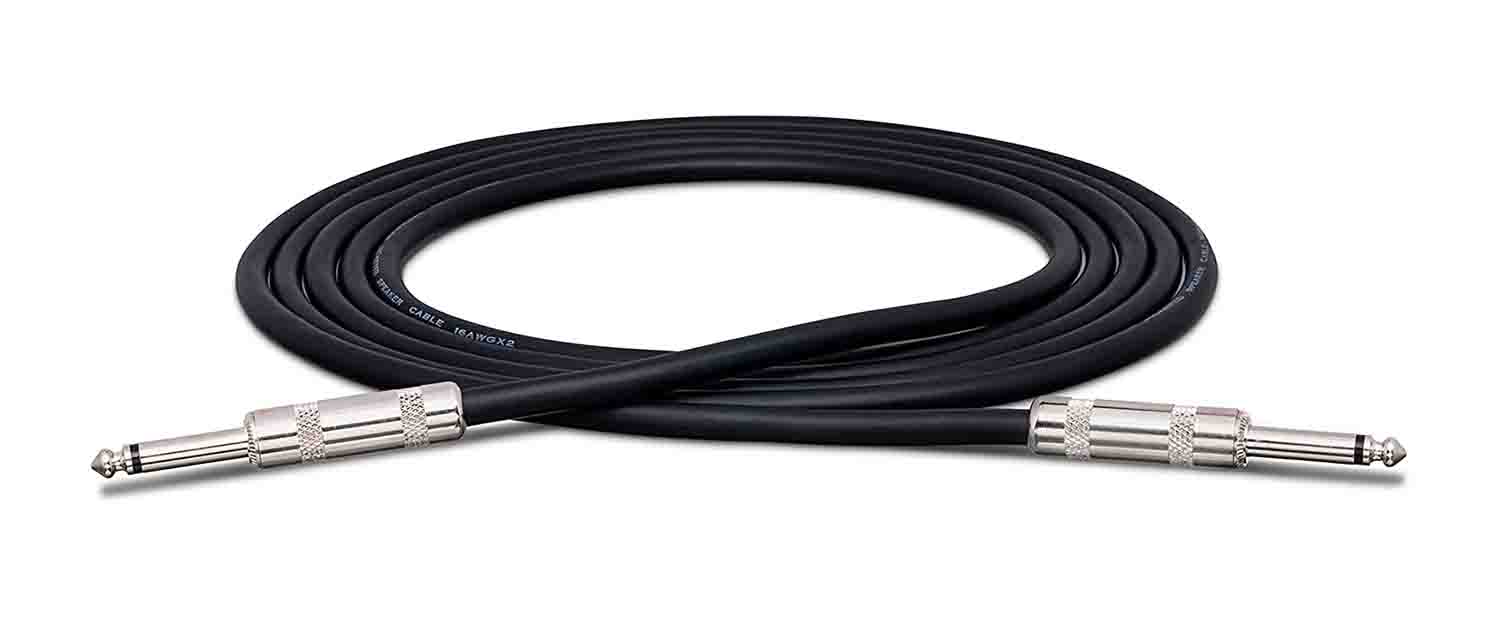 Hosa SKJ-610, AWG 1/4" TS to 1/4" TS Speaker Cable - 10 Feet - Hollywood DJ