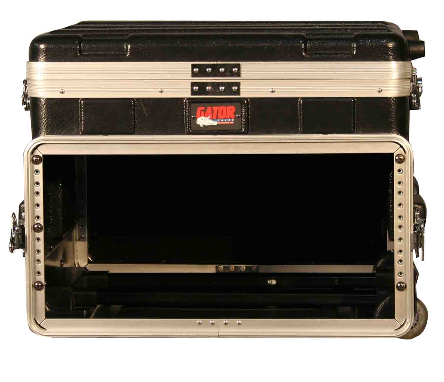 Gator Cases GRC-STUDIO4GO-W, ATA Molded PE Case for Laptop Over 4-Space Rack with Wheels - Hollywood DJ