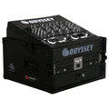 Odyssey FZ1004BL 10U Top Slanted 4U Vertical Pro Combo Rack - Black - Hollywood DJ