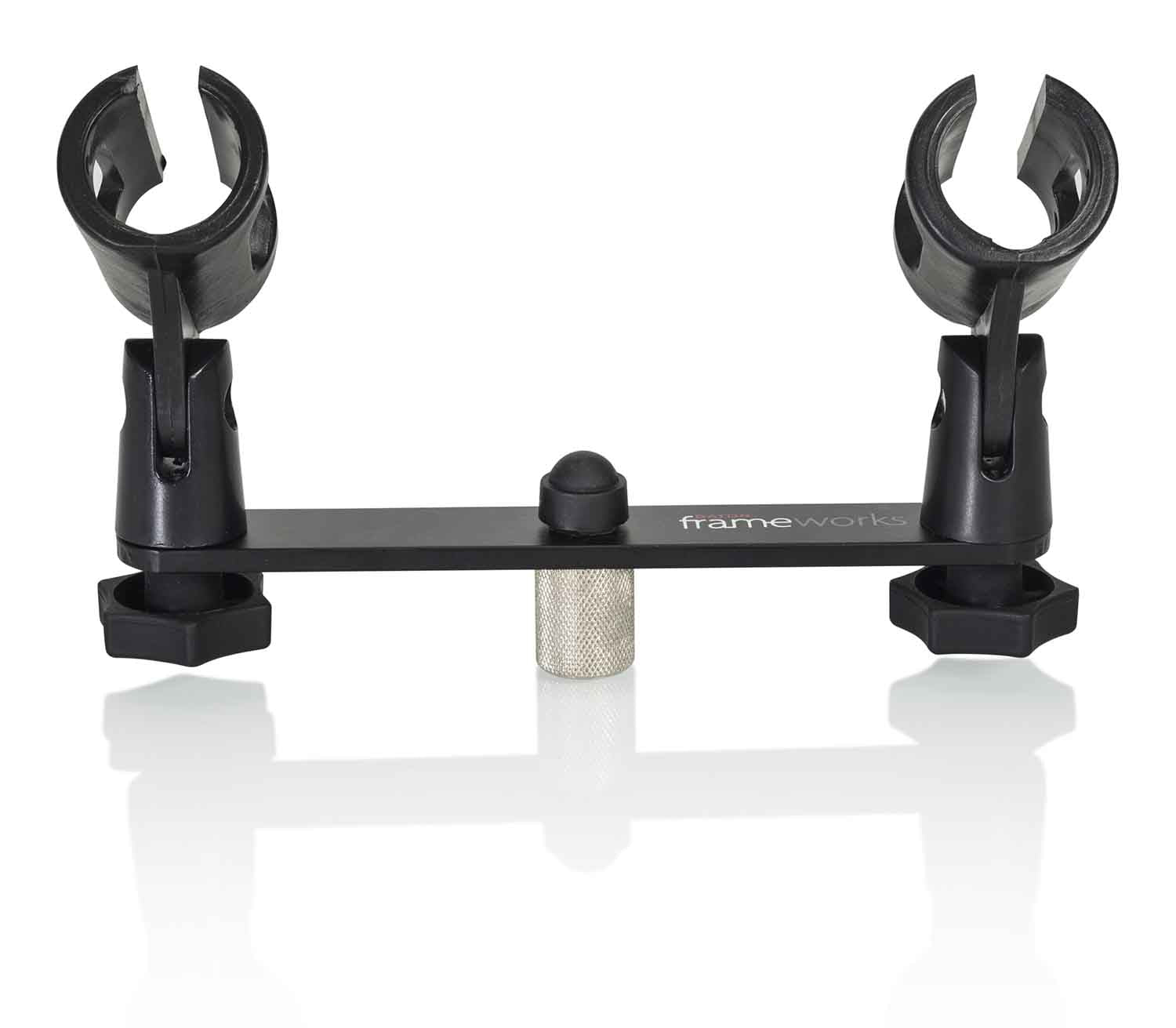 Gator Frameworks GFWMIC1TO2, 1-To-2 Mic Mount Bar - Hollywood DJ