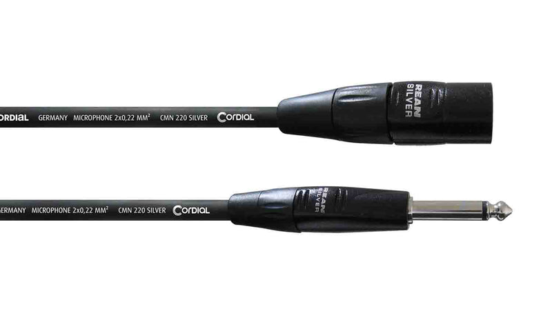 Cordial CIM MP, Unbalanced XLR Male to Mono Jack Microphone Cable - Hollywood DJ