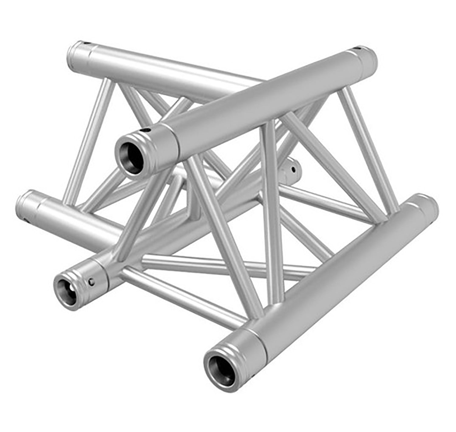 Global Truss TR-4096H-UD, Three Way Triangular Horizontal T-Junction Apex Up/Down for F33 Triangle Truss - 1.64 FT - Hollywood DJ