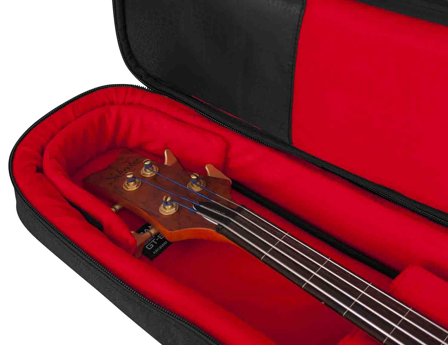 Gator Cases GT-BASS-BLK Transit Series Bass Guitar Gig Bag with Charcoal Black Exterior - Hollywood DJ