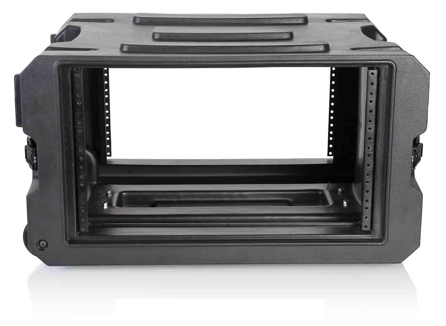 Gator Cases G-PROR-6U-19, 6U Deep Molded Audio Rack Case with Wheels - 19 Inch - Hollywood DJ