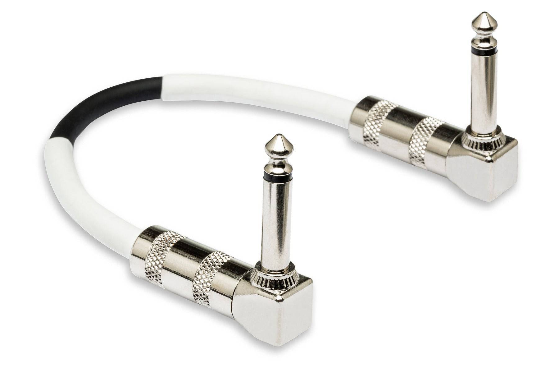 Hosa CPE-106 Guitar Patch Cable, Hosa Right-angle to Same - 6 in - Hollywood DJ