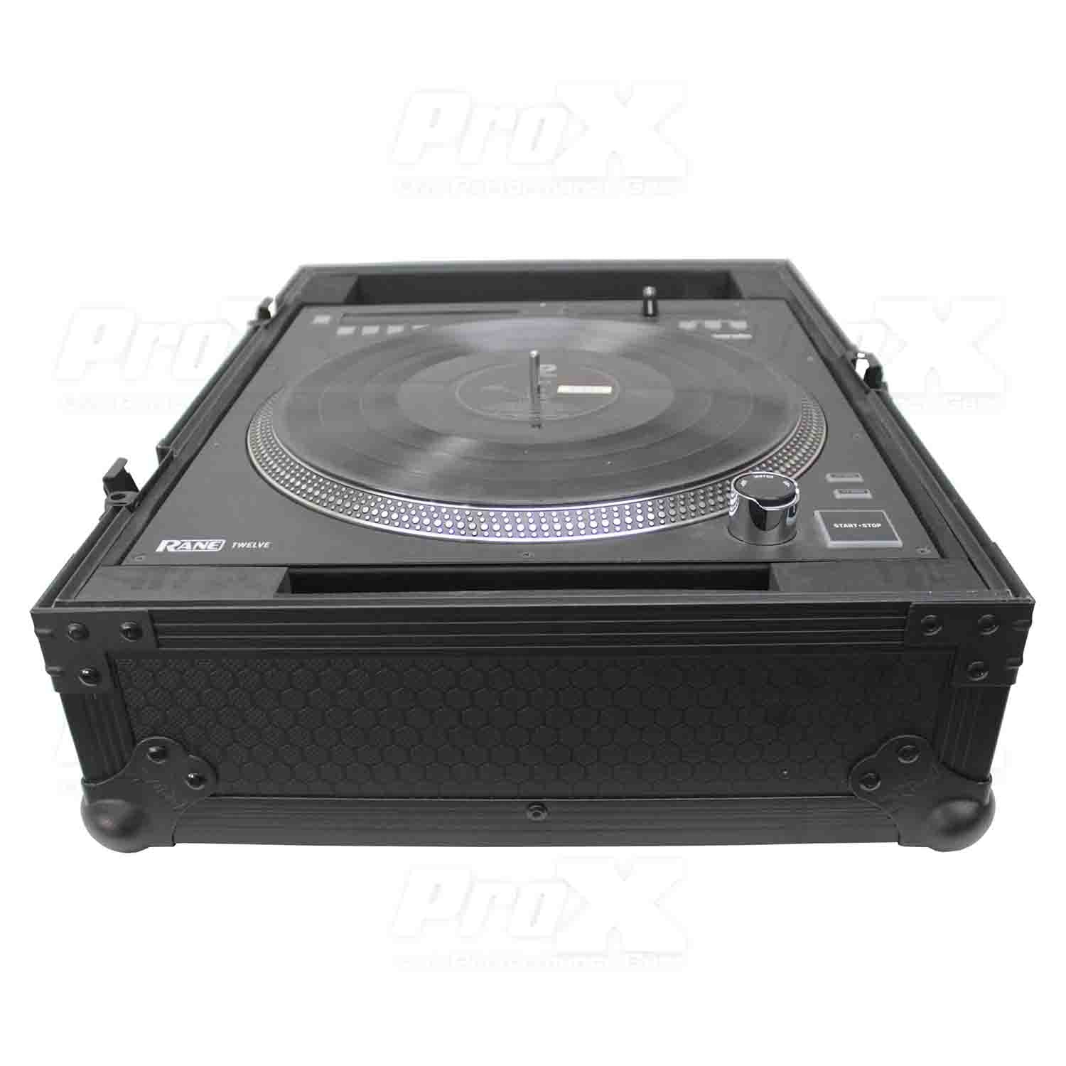 ProX XS-RANE-12BL-MK2 DJ Flight Case For Rane 12 DJ Control System - Black on Black - Hollywood DJ