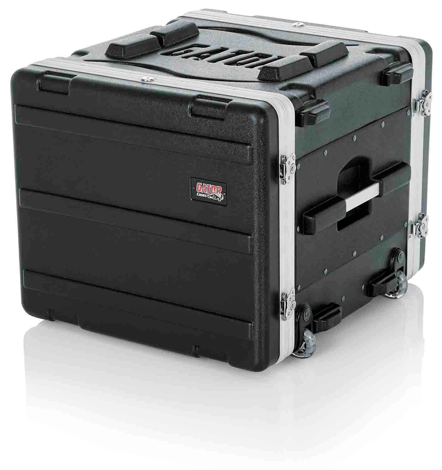 Gator Cases GRR-8L Rolling Molded 8U Rack Case - Hollywood DJ