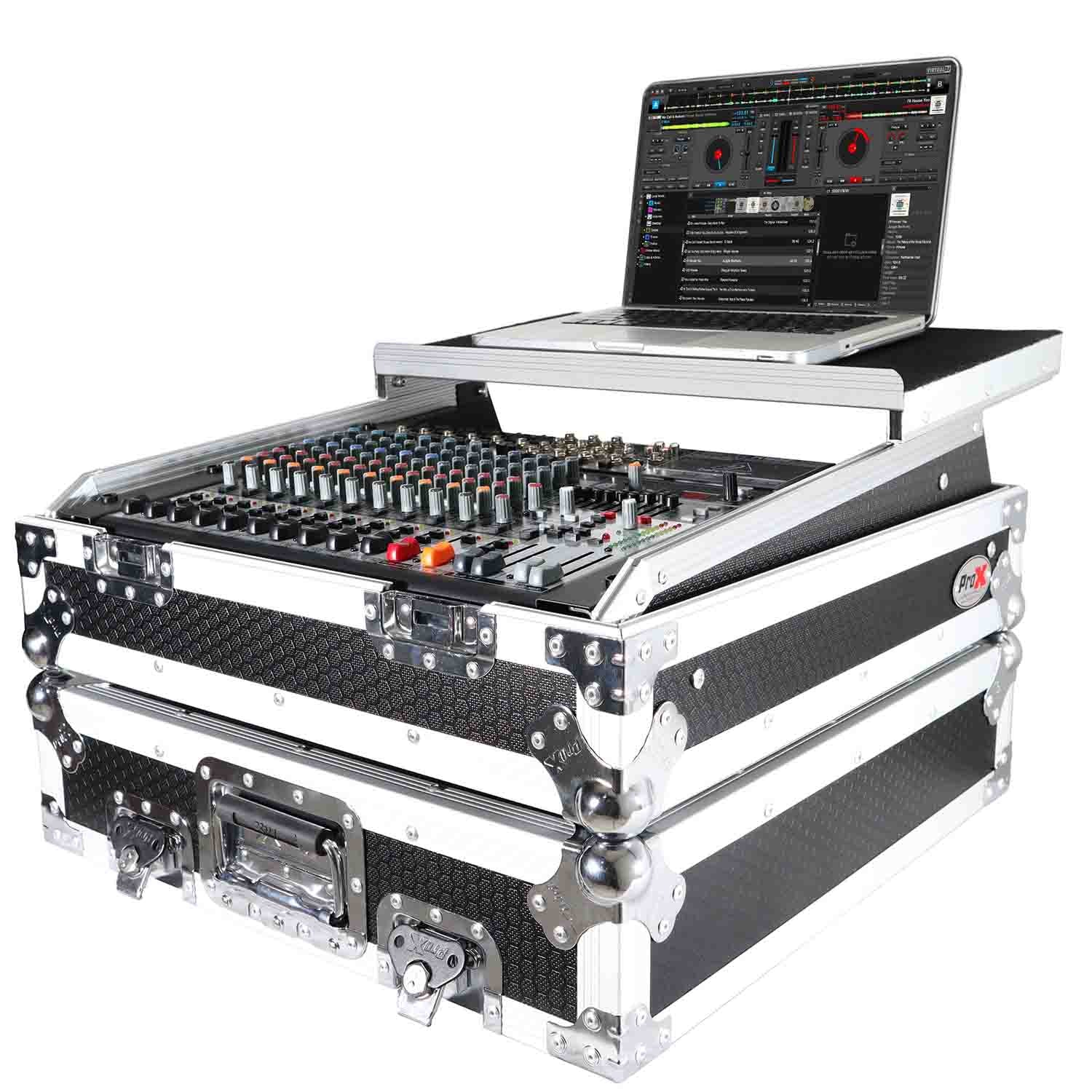 ProX XS-19MIXLT 10U Top Mount 19" Slanted Mixer Case - Hollywood DJ