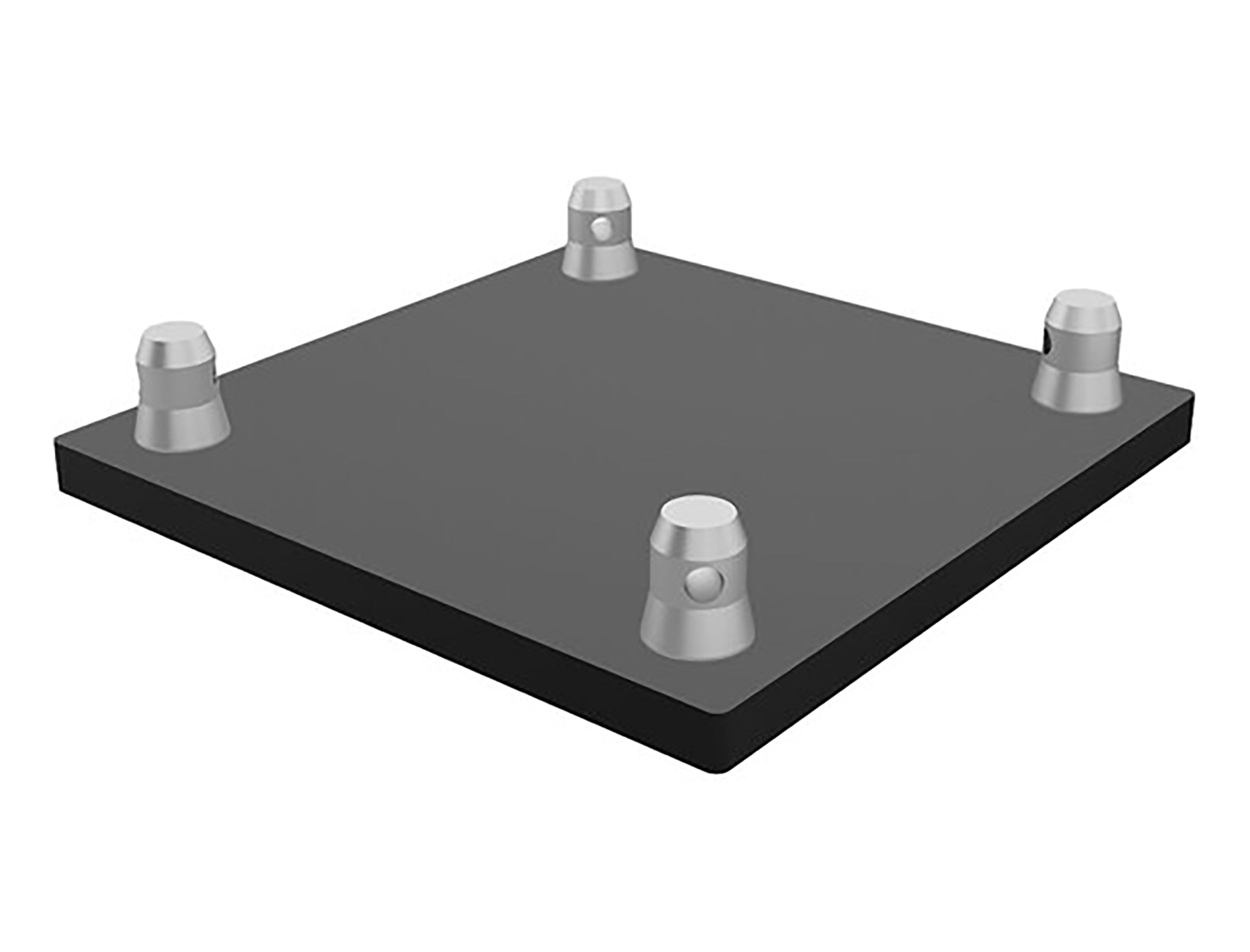 Global Truss SQ-4137H BLK/MTE, 16 x 16-Inch Aluminum Base Plate - Black - Hollywood DJ