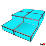 ProX XSA-2X2-8 LUMOStage 8-Inch High Acrylic Platform Riser Section With Clamps And 2 Side Acrylic Covers ProX Cases