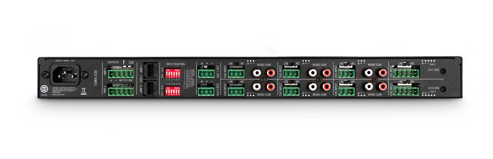 JBL NCSMA2120-U-US, Commercial Series 2 Channel 120-Watt Powered Audio Mixer/Amplifier - Hollywood DJ