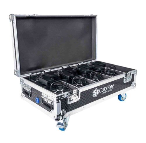 B-Stock: Colorkey CKU-9028 Charging Road Case for Mobilepar Mini Hex 4 Uplights - Hollywood DJ