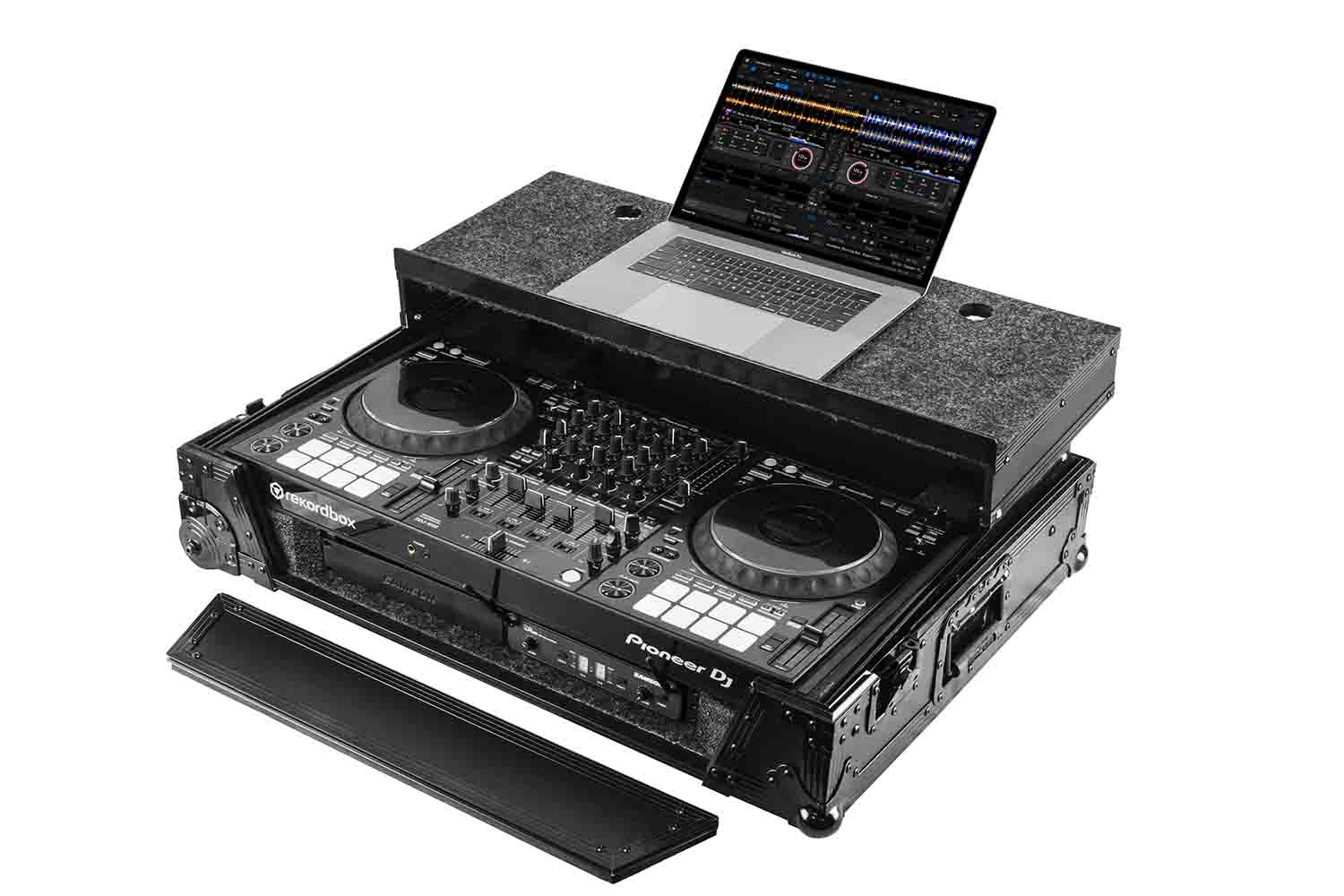 Odyssey FZGSDDJ1000W1BL Flight Case with 1U Rack Space for Pioneer DDJ-1000 / DDJ-1000SRT DJ Controller - Hollywood DJ