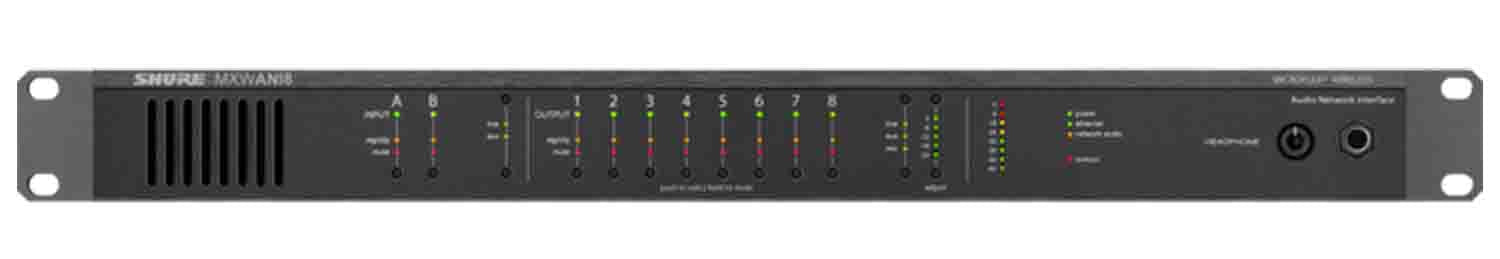 B-Stock: Shure MXWANI8, 8 Channel Audio Network Interface - Hollywood DJ