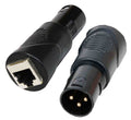 Prox XC-RJ45XM3 Cat 5/6 RJ45 to 3 Pin Male DMX Connector and Adapter - Hollywood DJ