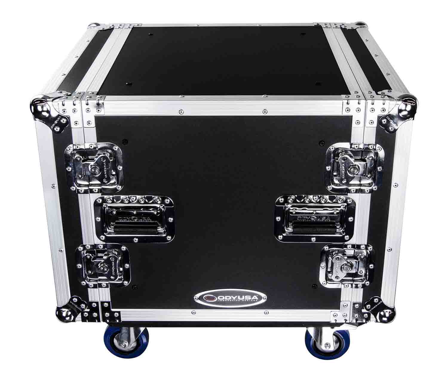 Odyssey FZS08W 8U Shock Mount Rack Flight Case with Caster Wheels