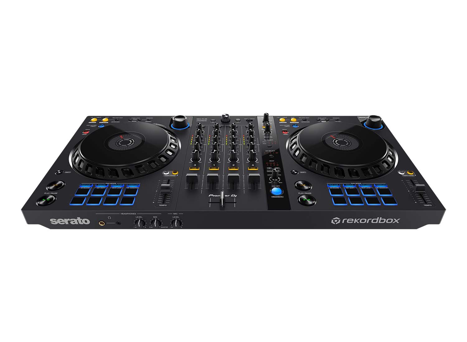Pioneer DJ FLX6-GT 4-Channel DJ Controller Package with Headphones and Laptop Stand - Hollywood DJ